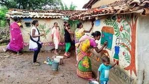 Madhubani-Murals-On-The-Walls-of-These-Jharkhand-Village-Homes-upsc-anthropology-vishnu-ias