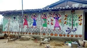 Madhubani-Murals-On-The-Walls-of-These-Jharkhand-Village-Homes-upsc-anthropology-vishnu-ias