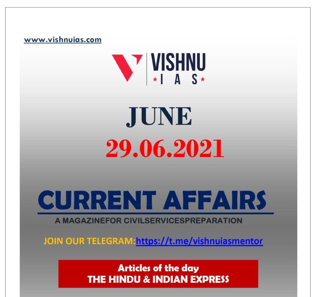 Daily current affairs-UPSC- VISHNU IAS