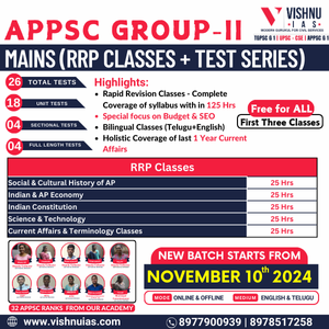 APPSC Group 2 Mains Test Series and Rapid Revision Classes