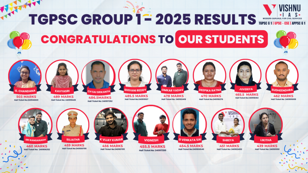 TGPSC Group 1 2025 Results Vishnu IAS Academy