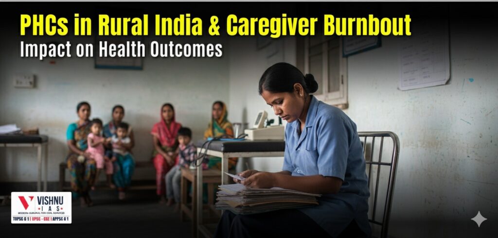Explore the role of Primary Healthcare Centres in rural India and how caregiver burnout affects healthcare outcomes. Learn about challenges, reforms, and strategies for strengthening rural health systems.