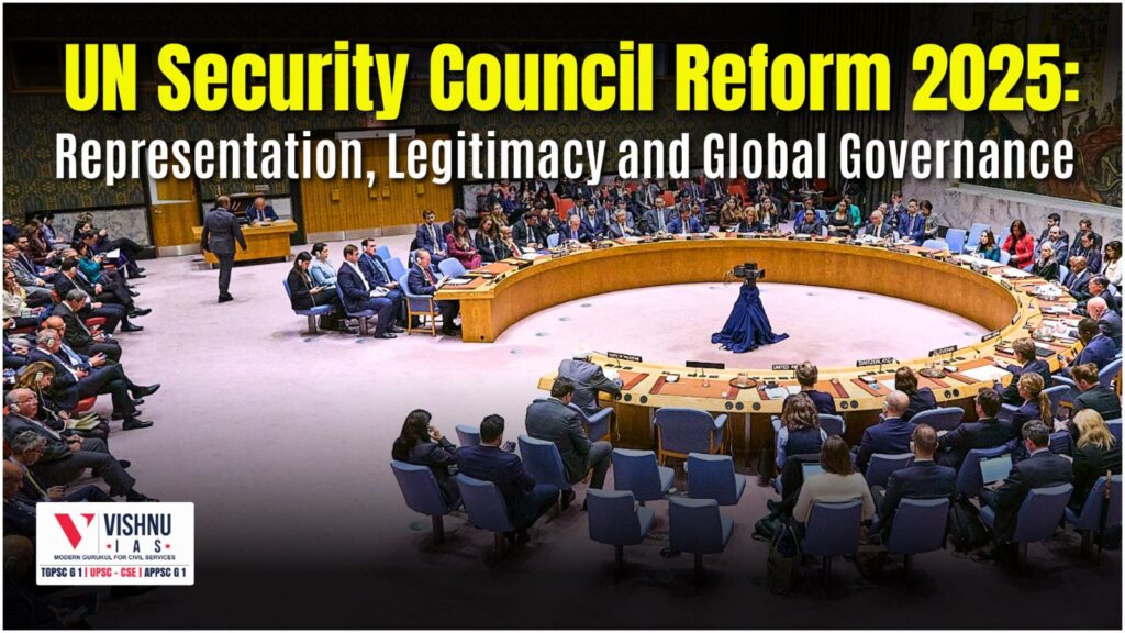 Explore why UN Security Council reform is urgently needed in light of contemporary geopolitical realities. This article critically analyses the structure, representation, and legitimacy challenges of the UNSC and highlights India’s case for permanent membership and the Global South perspective.