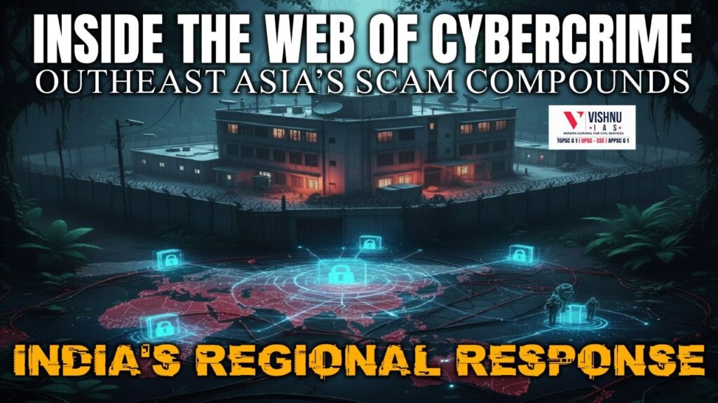 Analyse the transnational nature of cyber scams involving Southeast Asian scam compounds and evaluate India's strategic options for a coordinated regional response.