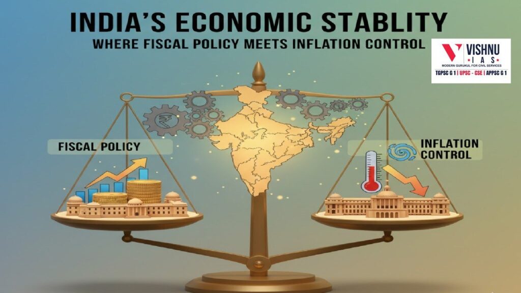 Explore how fiscal discipline and inflation targeting work together to ensure macroeconomic stability in India. This blog critically analyses the FIT framework, FRBM Act, fiscal risks, and policy coordination for sustained growth.