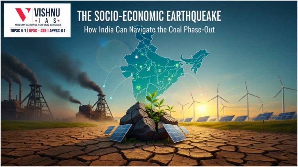 Discover the major socio-economic challenges in India’s coal phase-out and explore a structured roadmap for a just transition that protects jobs, regional economies, and energy security.