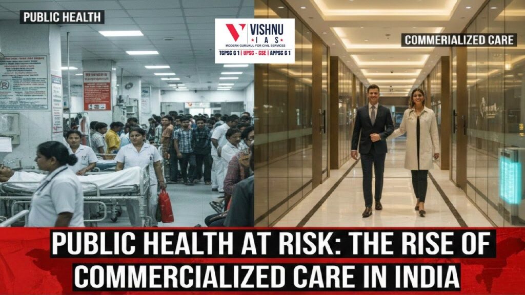 Explore how Public–Private Partnerships in Indian Healthcare and rising commercialisation may dismantle India’s weakened public health system, increasing inequality and undermining the constitutional right to health.