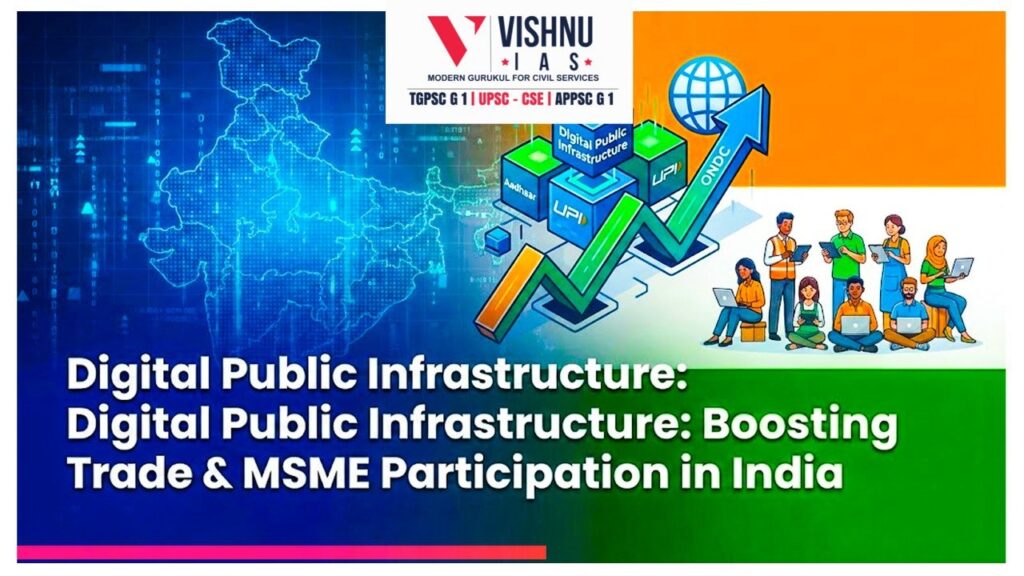Digital Public Infrastructure is transforming India’s economy by improving trade competitiveness and increasing MSME participation through platforms like ONDC, GeM, and Trade Connect, reducing costs and expanding market access.