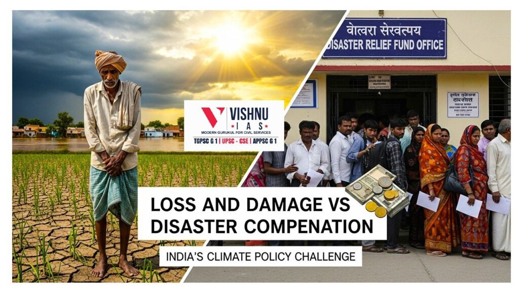 Loss and Damage is central to climate justice, but in India it is reduced to disaster compensation. This critical analysis explains how narrowing Loss and Damage weakens climate governance, planning, and resilience.