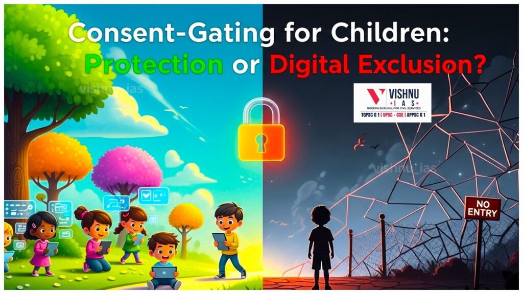 The DPDP Act 2023 parental consent framework introduces consent-gating as a safeguard for minors’ digital access. This article critically examines whether such consent mechanisms genuinely protect children’s privacy and well-being or unintentionally deepen digital exclusion, particularly for girls and marginalised adolescents, in an increasingly digital society.