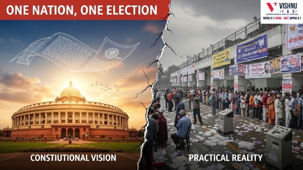 The Constitution (129th Amendment) Bill, 2024 proposes implementing One Nation One Election in India. This article evaluates the constitutional challenges, including federalism concerns, parliamentary accountability, electoral legitimacy, and administrative complexities arising from simultaneous elections.