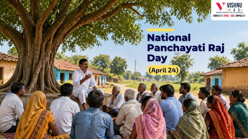National Panchayati Raj Day 2026 highlights the importance of grassroots democracy in India. Learn about its history, 73rd Constitutional Amendment, Panchayati Raj system, significance, challenges, and governance impact for UPSC preparation.