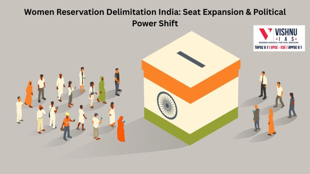 Women Reservation Delimitation India is set to transform political representation through seat expansion and delimitation. Learn how these reforms impact gender equality, regional balance, and India’s political power structure.