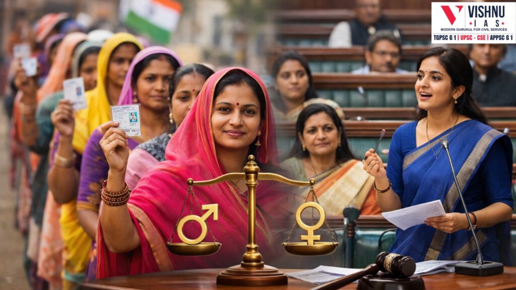 Women’s representation in Indian legislatures remains low despite high voter participation. Explore the structural barriers, socio-economic challenges, and institutional gaps affecting women’s political representation in India.
