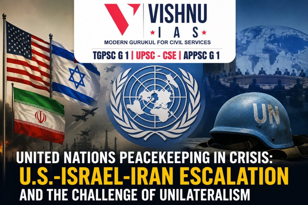 Explore how the United Nations Peacekeeping system is facing challenges amid the recent U.S.-Israel-Iran escalation. Understand the limitations, relevance, and reforms needed for the UN in maintaining global peace and security.