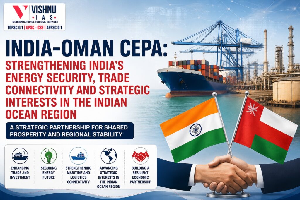 India-Oman CEPA marks a major step in strengthening India's energy security, trade connectivity, logistics resilience and strategic interests in the Indian Ocean Region. Explore its economic, geopolitical and maritime significance for India's long-term growth and regional influence.