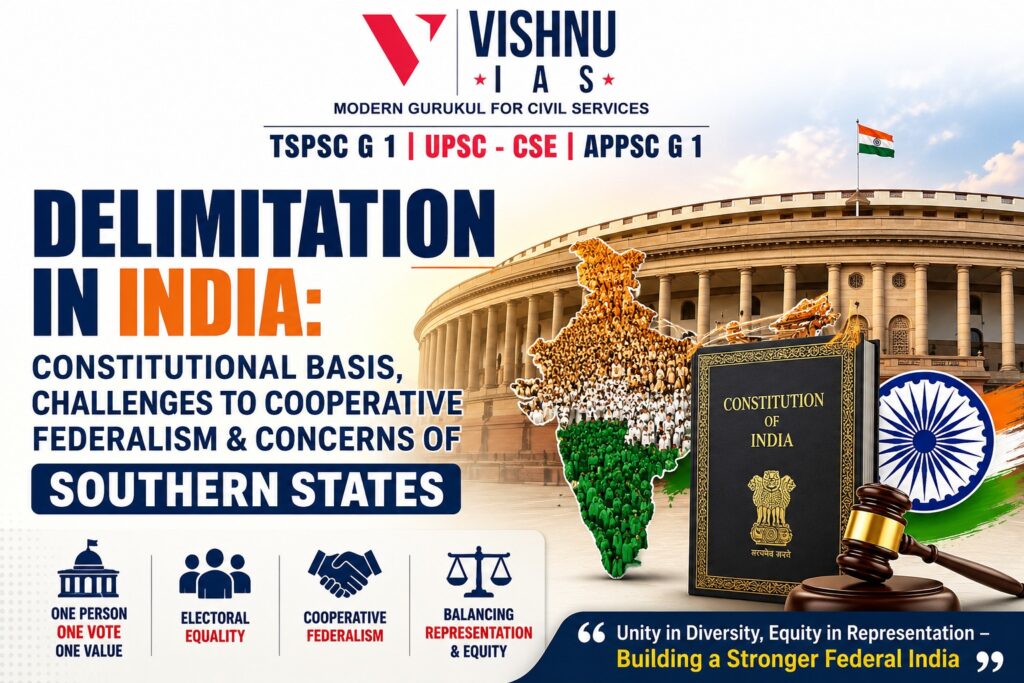 Delimitation in India: Constitutional Basis, Challenges to Cooperative Federalism & Concerns of Southern States