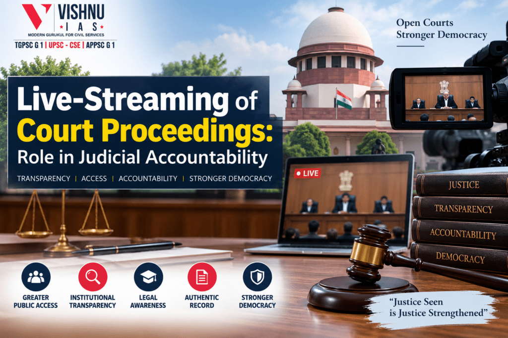 Live-streaming of court proceedings promotes judicial transparency, accountability and access to justice while protecting privacy, dignity and judicial independence.